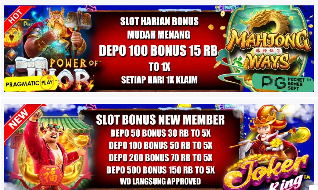 situs judi slot online bonus new member 100